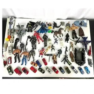 60 + Toy Lot Bulk Diecast Car Figures Star Wars Batman Power Rangers Wrestle VTG